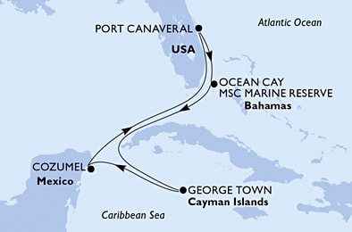 Msc Divina - Usa, Bahamy, Kajmanské ostrovy, Mexiko